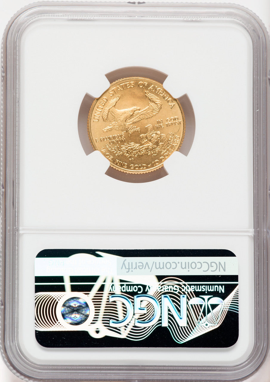 2002 $10 American Gold Eagle NGC MS69 Ron Harrigal Signed