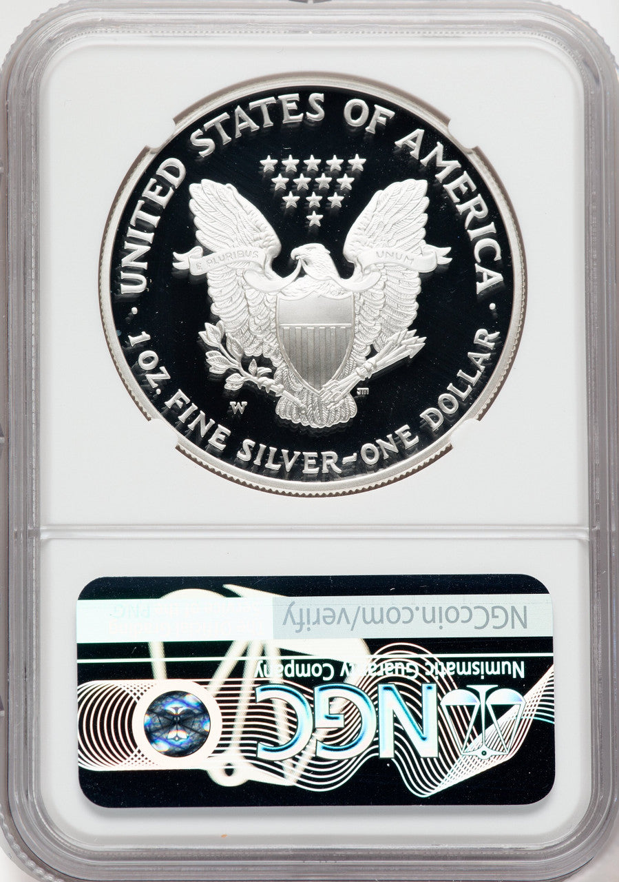 2003-W American Silver Eagle NGC PF70 Ultra Cameo Ron Harrigal Signed