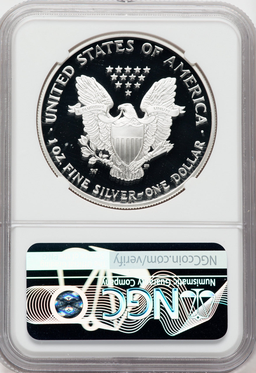 2004-W American Silver Eagle NGC PF70 Ultra Cameo Ron Harrigal Signed