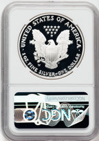 2005-W American Silver Eagle NGC PF70 Ultra Cameo Ron Harrigal Signed