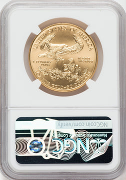 2006 $50 Burnished Gold Eagle NGC MS70 Ron Harrigal Signed