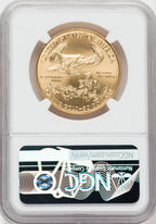 2006 $50 Burnished Gold Eagle NGC MS70 Ron Harrigal Signed