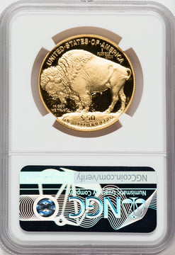 2006-W $50 Gold Buffalo .9999 NGC PF70 UCAM Ron Harrigal Signed