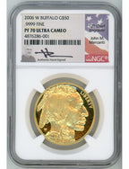 2006-W $50 Buffalo .9999 Fine NGC PF70 Ultra Cameo Signed John Mercanti