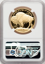 2007-W $50 Gold Buffalo .9999 NGC PF70 UCAM Ron Harrigal Signed