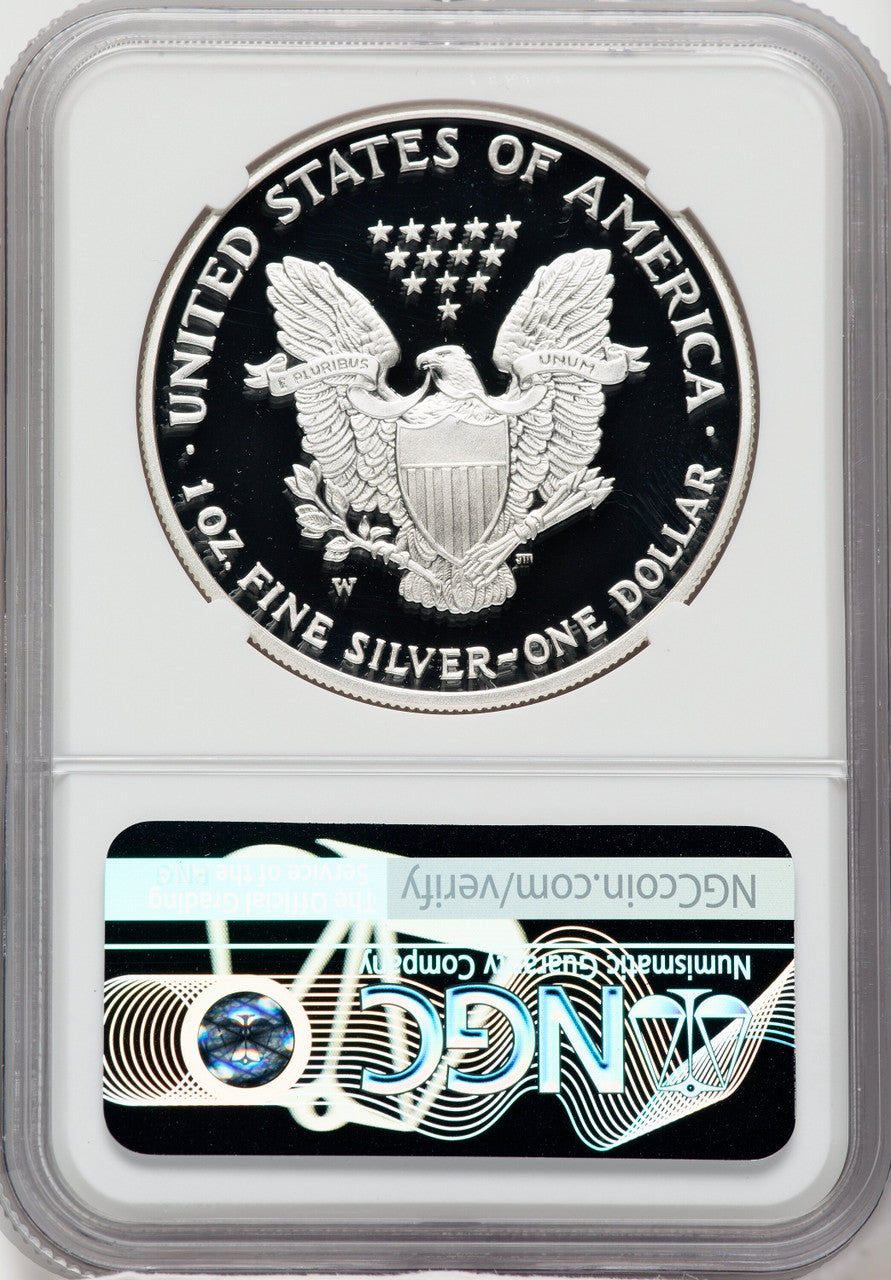 2007-W American Silver Eagle NGC PF70 Ultra Cameo Ron Harrigal Signed