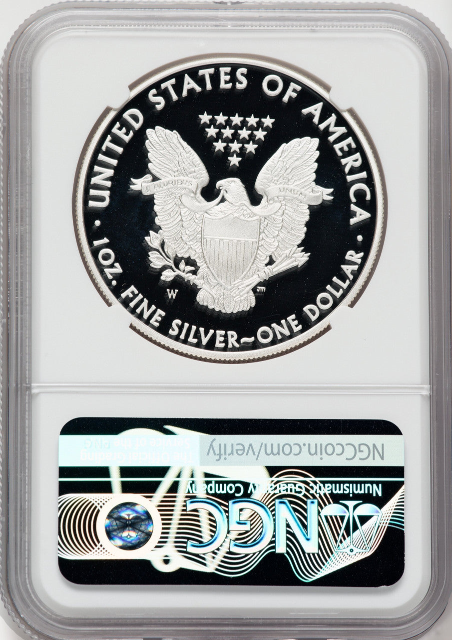 2008-W American Silver Eagle NGC PF70 Ultra Cameo Ron Harrigal Signed