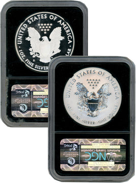 2012-S American Silver Eagle 2pc Set Reverse NGC PF70 and PF70