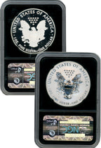 2012-S US Mint Silver Eagle 2pc Set Reverse NGC PF70 and PF70