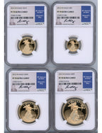 2013-W Gold Eagle Proof 4-Coin Year Set NGC PF70 Ed Moy Signed