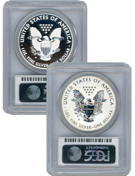 2013-W Silver Eagle West Point Set PCGS Reverse Proof PR70 & Enhanced MS70