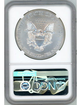 2014-W S$1 Silver Eagle Burnished ER NGC MS70 Rhett Jeppson Signed