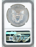 2014-W S$1 Silver Eagle Burnished ER NGC MS70 Rhett Jeppson Signed