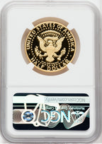 2014 Kennedy 50th Anniversary Gold High Relief ER Half Dollar NGC PF70 Ron Harrigal Signed
