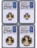 2015-W Gold Eagle Proof 4-Coin Year Set NGC PF70 Ed Moy Signed