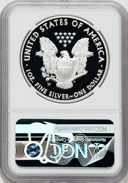 2015-W American Silver Eagle NGC PF70 Ultra Cameo Ron Harrigal Signed