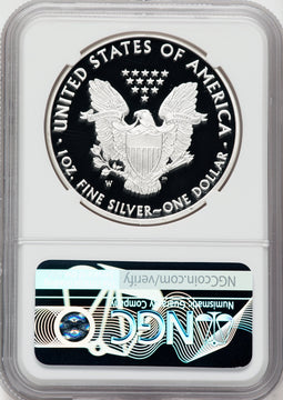 2016-W American Silver Eagle NGC PF70 Ultra Cameo Ron Harrigal Signed