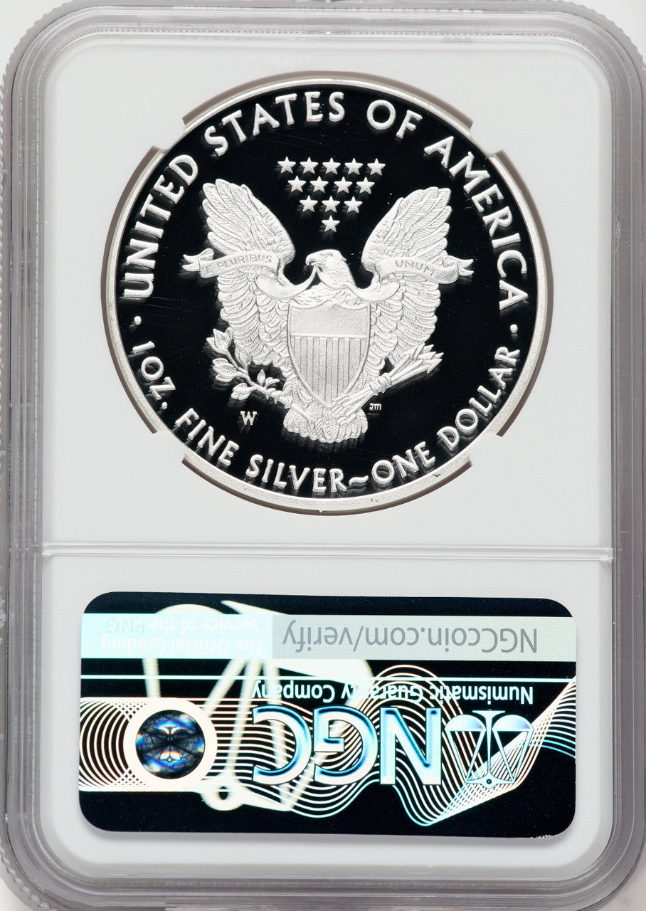 2016-W American Silver Eagle NGC PF70 Ultra Cameo Ron Harrigal Signed