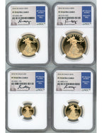 2016-W Gold Eagle Proof 4-Coin Year Set NGC PF70 Ed Moy Signed