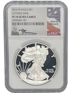 2016-W Silver Eagle Lettered Edge NGC PF70 UCAM Mercanti