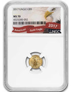 2017 $5 Gold 1/10 Oz American Eagle NGC MS70
