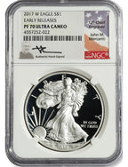 2017-W Silver Eagle NGC PF70 UCAM John Mercanti Signed