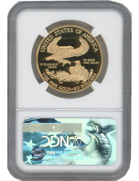 2017-W $50 One Ounce Gold Eagle NGC PF70 Ultra Cameo Ed Moy Signed
