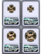 2018-W Gold Eagle Proof 4-Coin Year Set NGC PF70 Ed Moy Signed