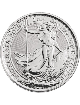 2018 1 oz British Silver Britannia Coin