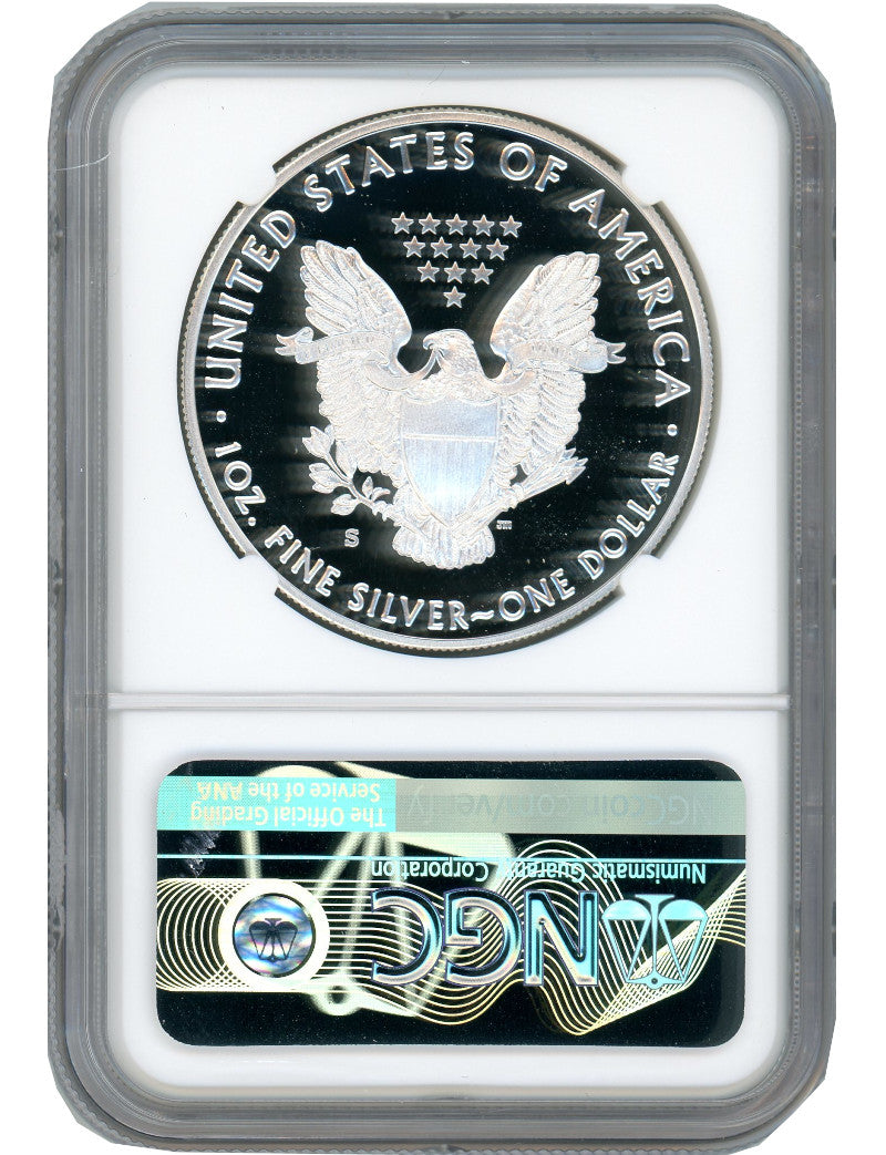 2018-S American Silver Eagle NGC PF70 Ultra Cameo Ed Moy Signed