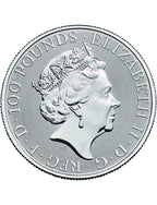 2019 1 oz British Platinum Queens Beast Black Bull Coin