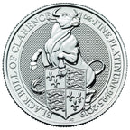 2019 1 oz British Platinum Queens Beast Black Bull Coin