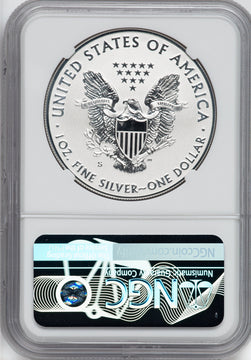 2019-S Enhanced Reverse Proof Silver Eagle NGC PF70 Harrigal Signed