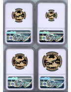 2020-W Gold Eagle Proof 4-Coin Year Set NGC PF70 Ed Moy Signed