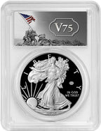 2020-W $1 American Silver Eagle v75 Privy WWII PCGS FS PR69DCAM