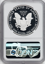 2020-W Silver Eagle v75 WWII NGC PF70UCAM Ron Harrigal Signed