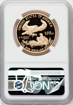 2020-W End of WWII 75th Annv $50 1 Oz Gold Eagle V75 NGC PF70 One of 1945 Struck Harrigal Signed