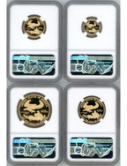 2020-W American Gold Eagle Proof 4-Coin Year Set NGC PF70 Ed Moy Signed