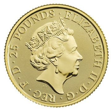 2021 1/4 oz Queen's Beasts Gold Coin The White Greyhound