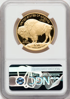 2021-W $50 Gold Buffalo .9999 NGC PF70 UCAM Ron Harrigal Signed