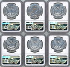 2021 Morgan Peace Dollar 6-pc Complete Set FDOI NGC MS70 Anna Cabral