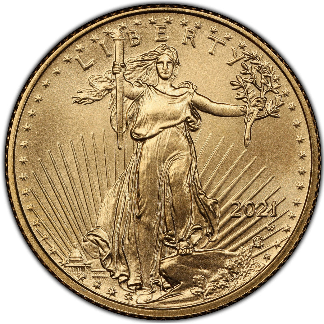 2021-W $10 Gold Eagle Type 2 Unfinished Error Proof Dies PCGS MS69 Error Coin