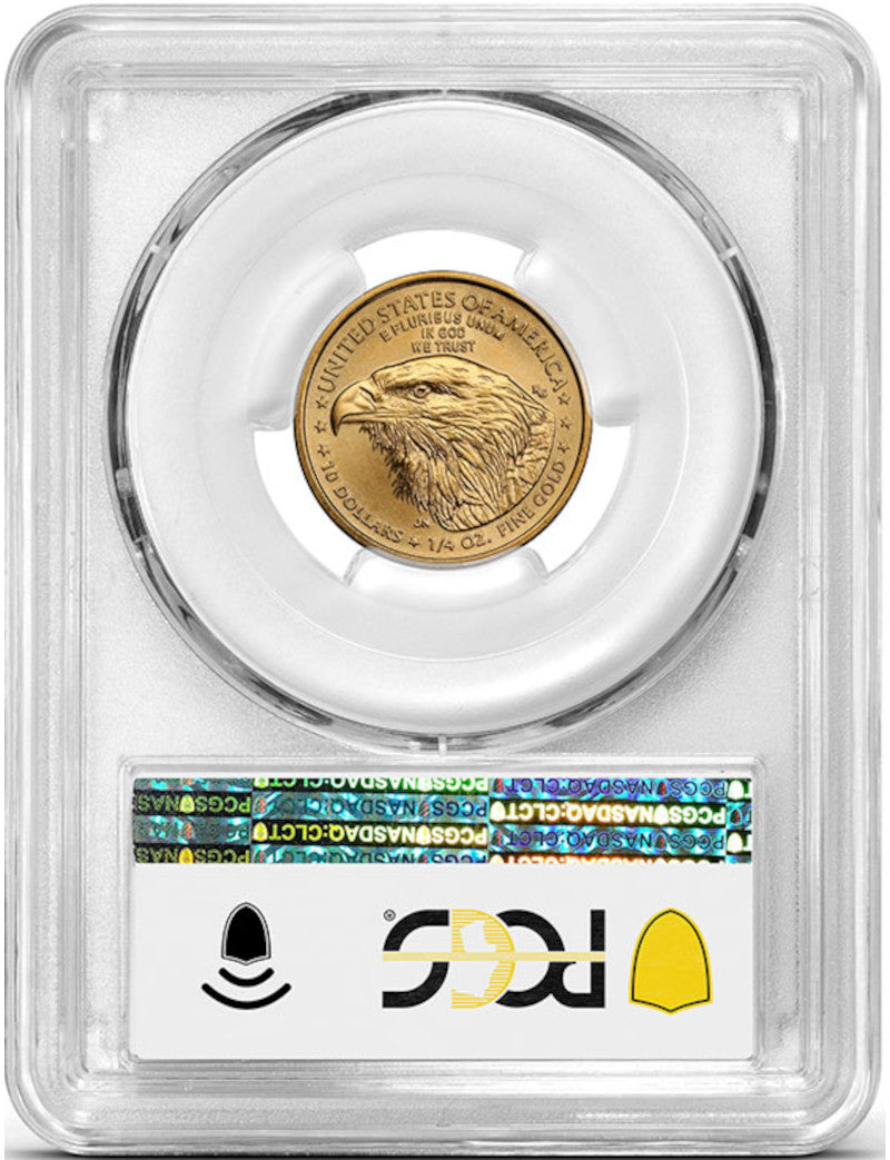 2021-W $10 Gold Eagle Type 2 Unfinished Proof Dies PCGS MS70