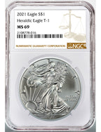 2021 Type 1 Silver Eagle Brown Label NGC MS69