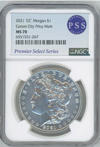 2021-CC Morgan Dollar Carson City Privy Mark NGC MS70