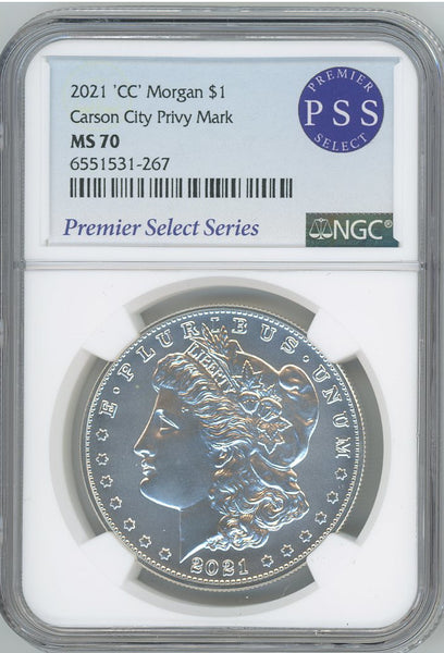 2021-CC Morgan Dollar Carson City Privy Mark NGC MS70 | LCR Coin