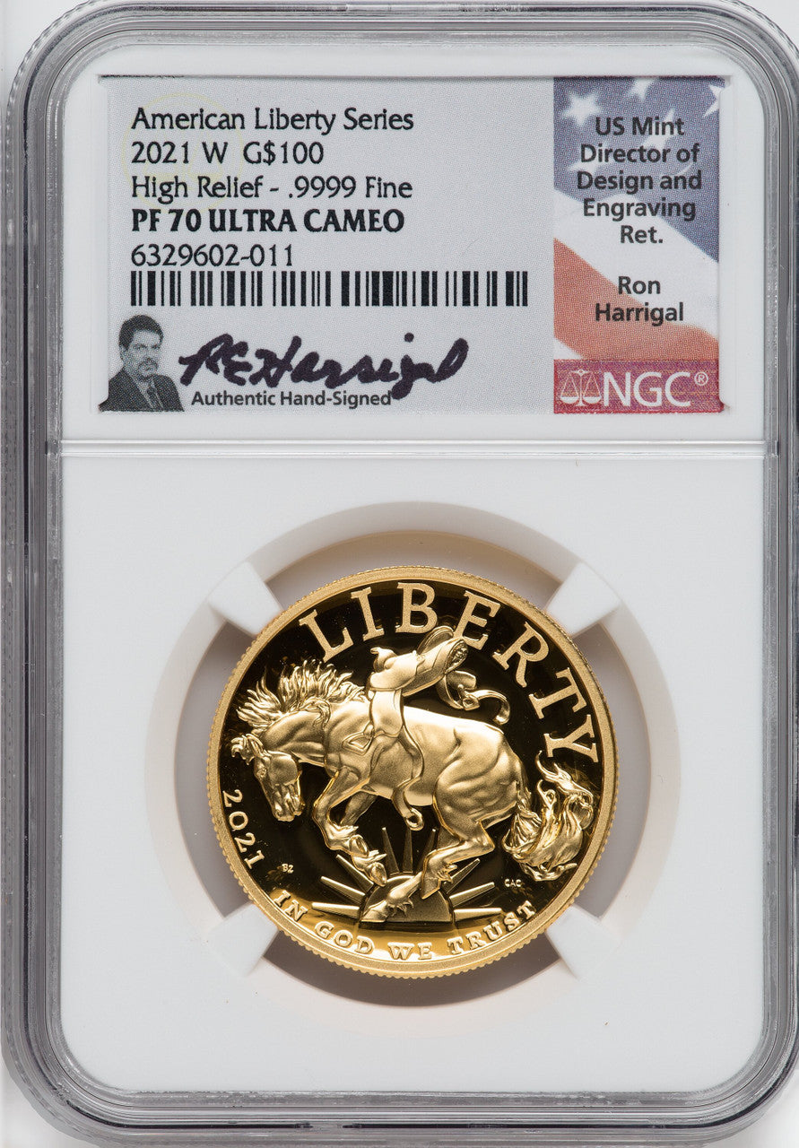 2021 W Gold American Liberty Series High Relief NGC PF70 Harrigal