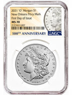 2021-O $1 Morgan Dollar New Orleans Privy Mark FDI NGC MS70