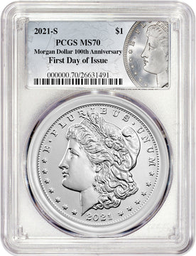 2021-S Morgan Dollar First Day of Issue PCGS MS70