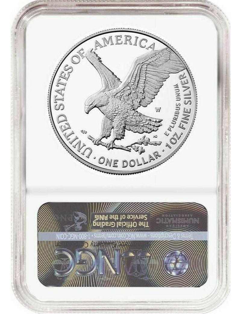 2021-W T-2 American Silver Eagle FDI NGC PF70 Ultra Cameo Michael Gaudioso Signed